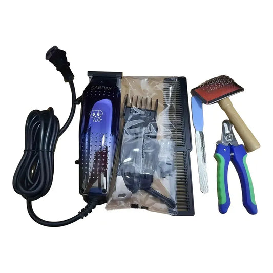 Cortadora De Pelo Para Mascotas Saeday Sd-833 Eléctrica 10w Azul