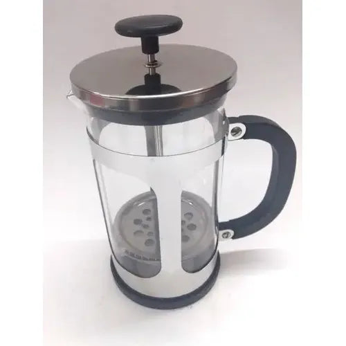 Cafetera Francesa A Embolo Prensa 800ml Vidrio Acero M5 Color Plateado