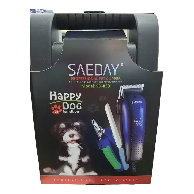 Cortadora De Pelo Para Mascotas Saeday Sd-833 Eléctrica 10w Azul