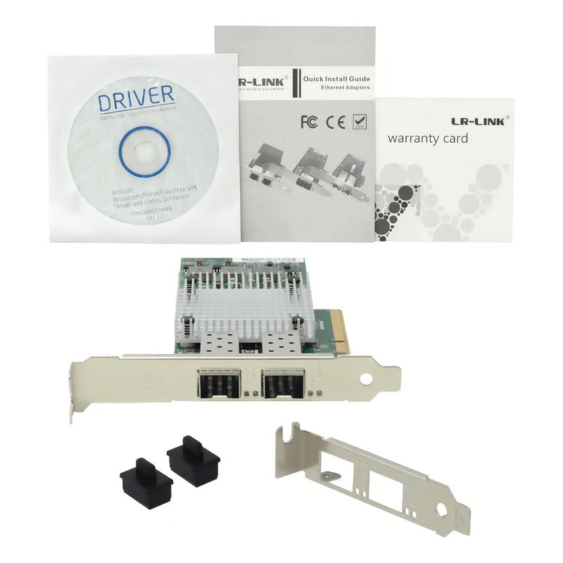 Tarjeta De Red Ethernet Pcie Para Servidores De Lr-link Con 2 Puertos Sfp+ Y 10g