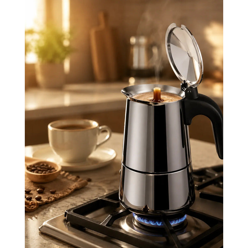 Cafetera Portátil Espresso Para 9 Tazas Automática Italiana