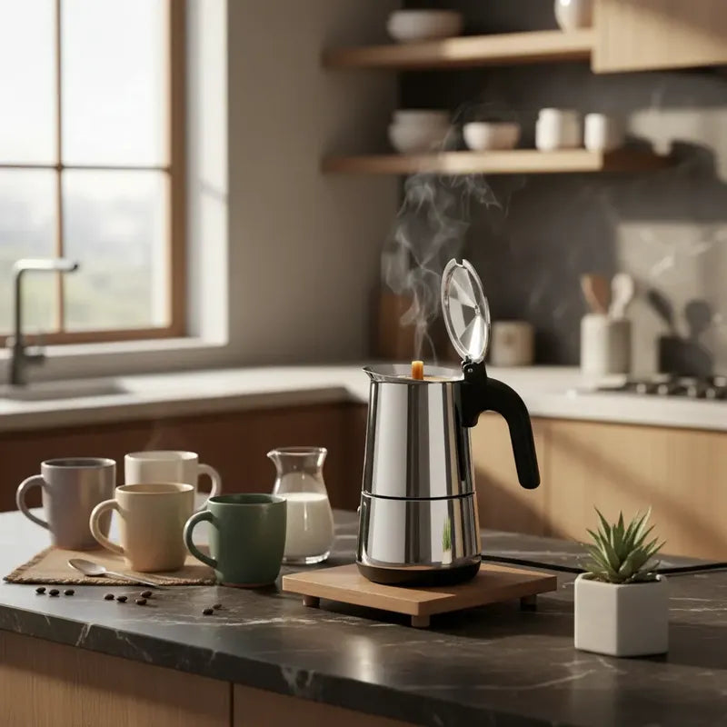 Cafetera Portátil Espresso Para 9 Tazas Automática Italiana