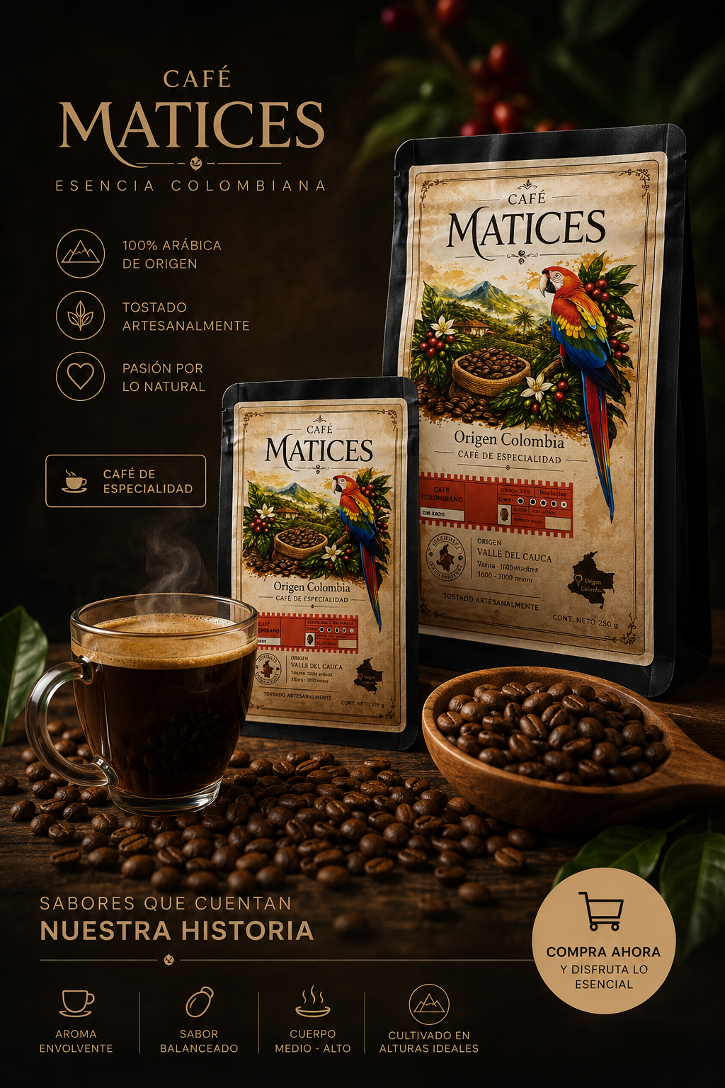 MATIZ: TOSTADO OSCURO  270gr